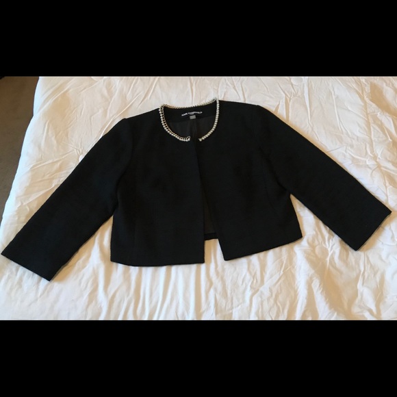 Karl Lagerfeld Jackets & Blazers - Karl Lagerfeld Tweed Jacket with Pearl Neck